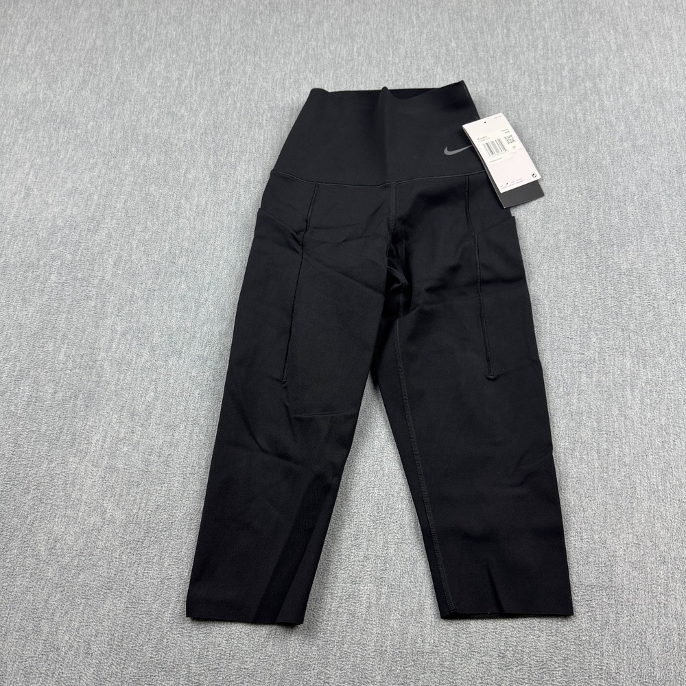 Nike Universa Leggings Womens 2XS Black Medium Support High Waisted Capri NWT